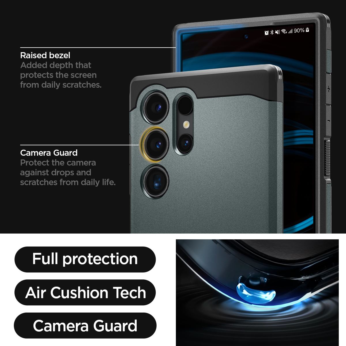 Spigen Tough Armor, abyss green - Samsung Galaxy S24 Ultra (16)