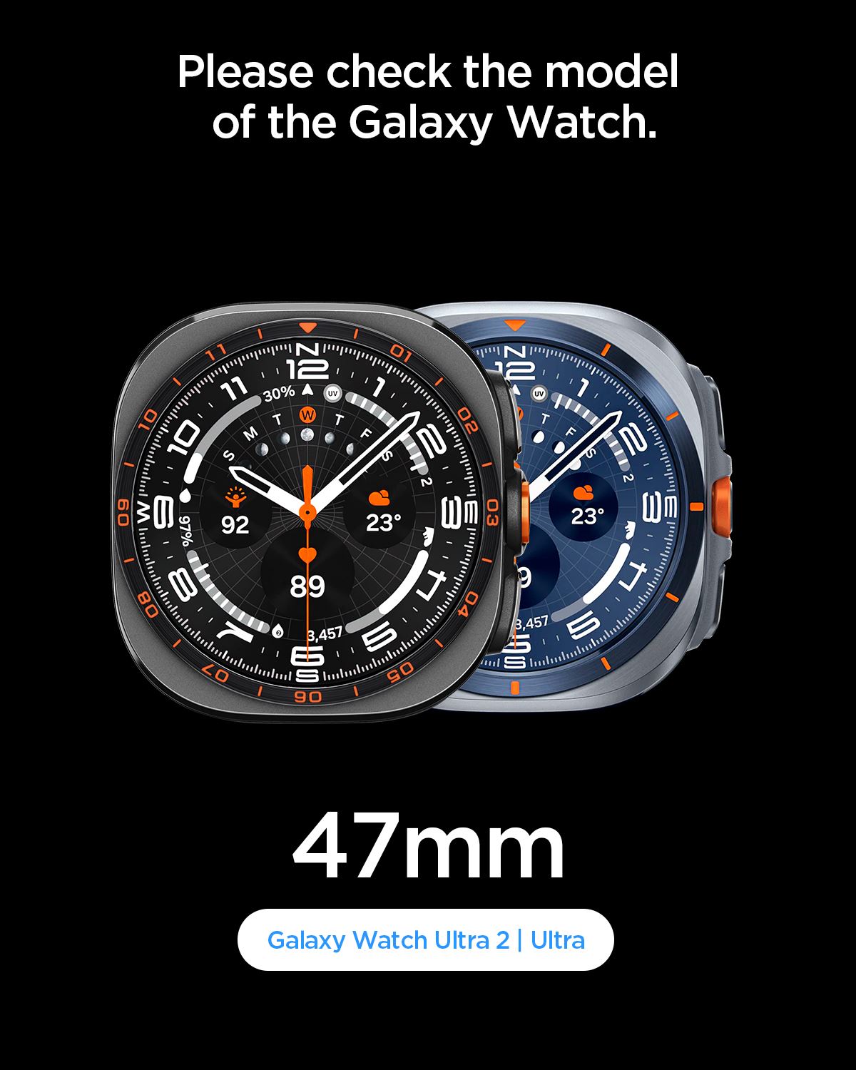 Spigen Athlex Air, active black gray - Samsung Galaxy Watch Ultra 2/1 47mm (13)