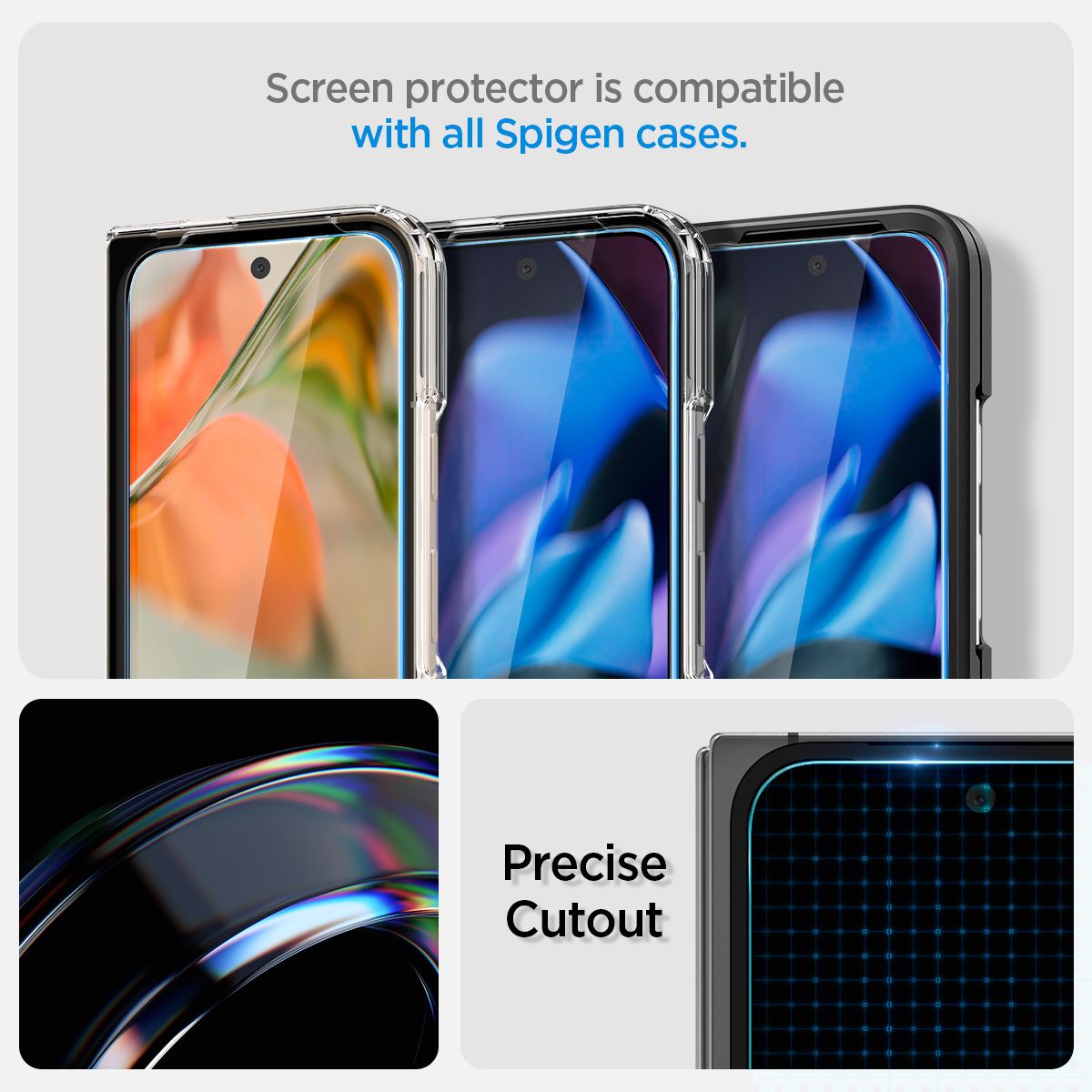 Spigen Glass tR EZ Fit (Cover 2 Pack), transparency - Google Pixel 9 Pro Fold (12)