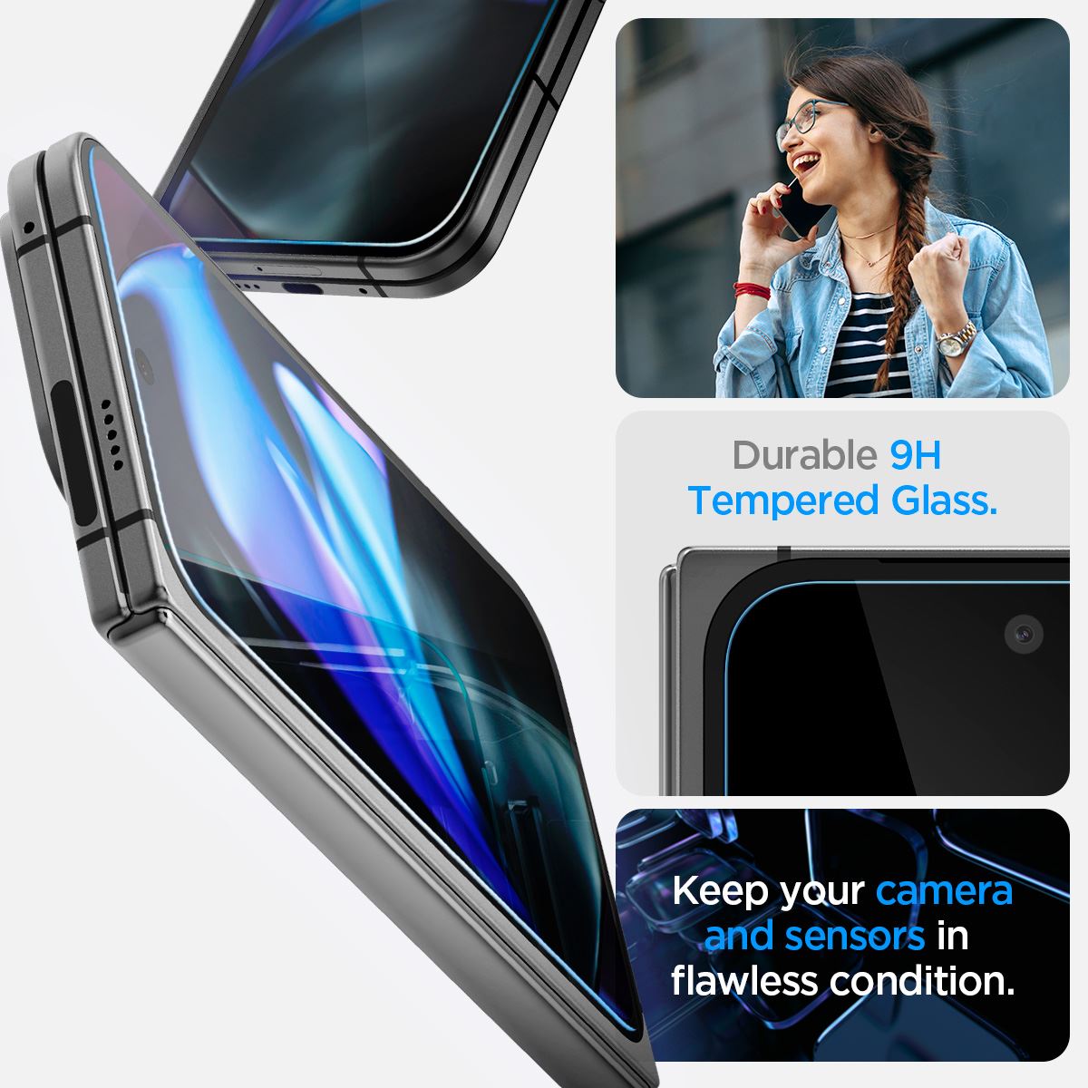 Spigen Glass tR EZ Fit (Cover 2 Pack), transparency - Google Pixel 9 Pro Fold (9)