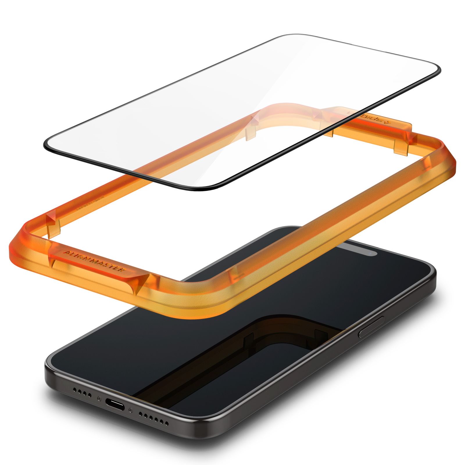 Spigen Glass tR AlignMaster 2 Pack, FC Black - iPhone 15 Pro Max (5)