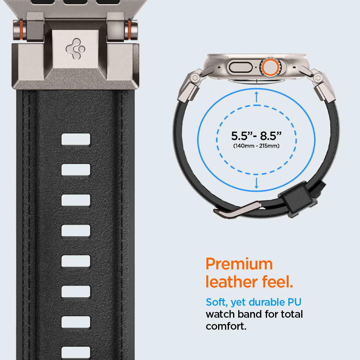 Spigen DuraPro Armor PU, black - Apple Watch 49mm/46mm/45mm/44mm/42mm (11)