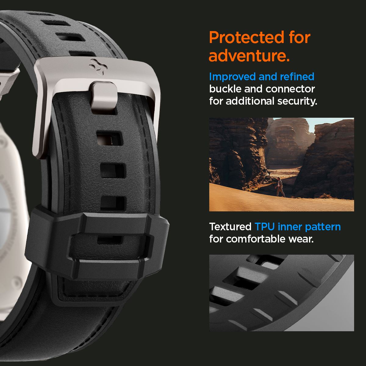 Spigen DuraPro Armor PU, black - Apple Watch 49mm/46mm/45mm/44mm/42mm (13)