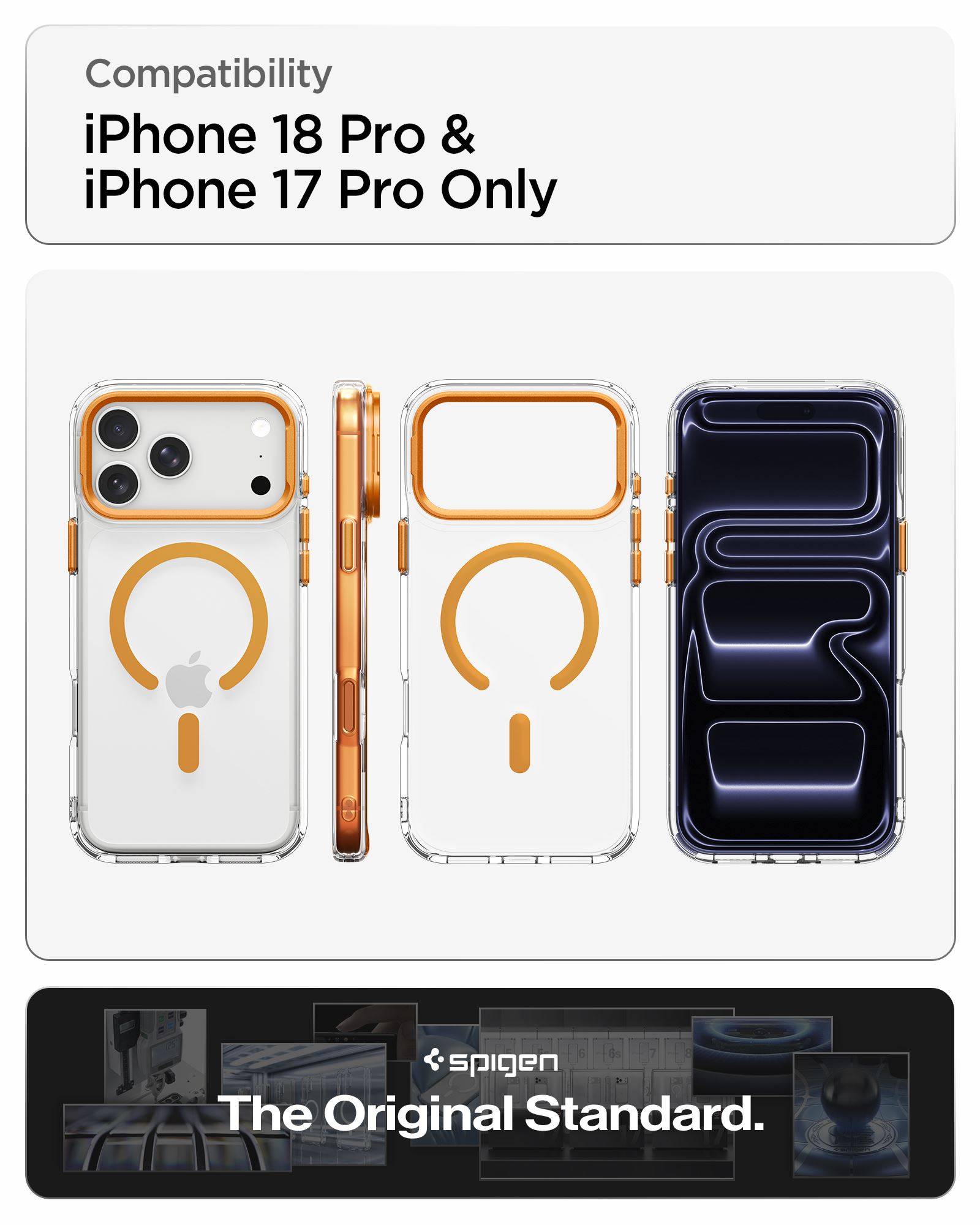 Spigen Ultra Hybrid Optik S MagSafe, clear orange - iPhone 18 Pro/17 Pro (13)