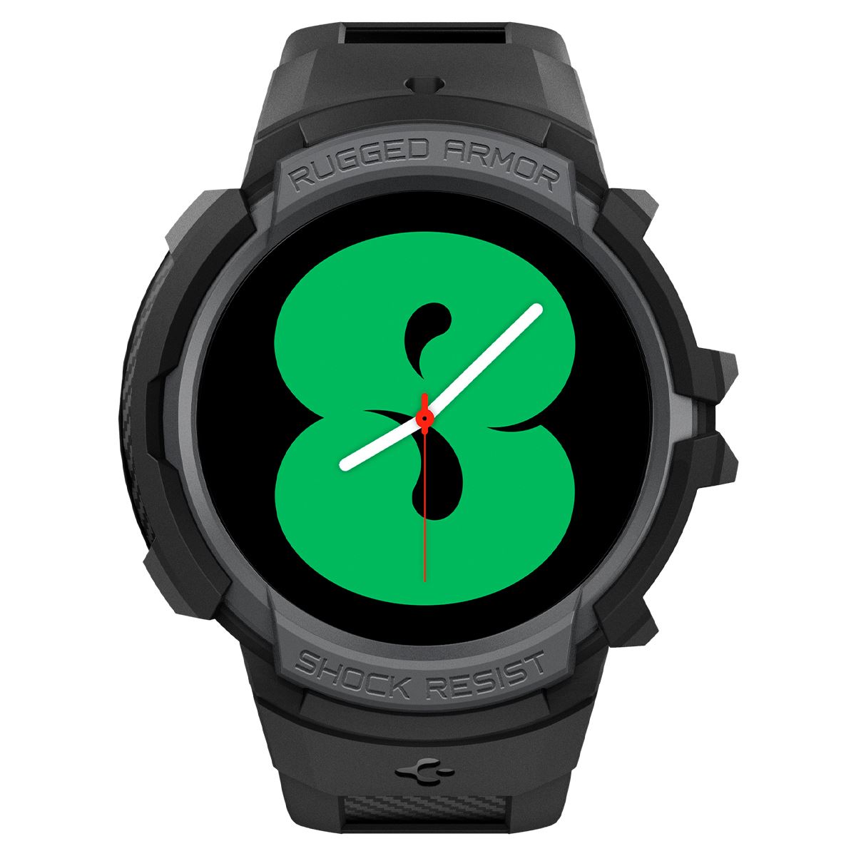 Spigen Rugged Armor Pro, charcoal gray - Samsung Galaxy Watch5/Watch4 40mm (3)