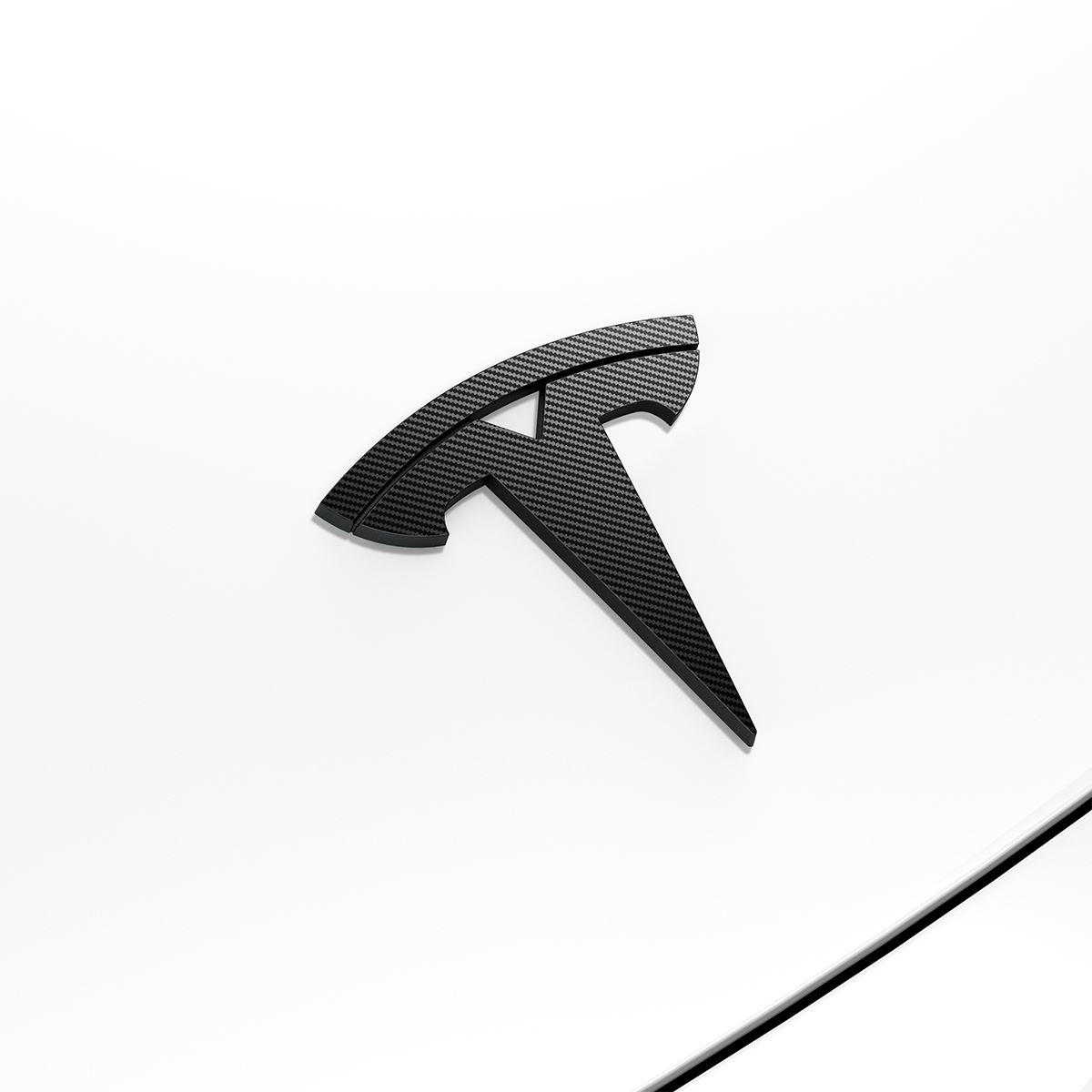Spigen Tesla Front Emblem Logo Full Cover, carbon - Tesla Model 3 2024 (2)