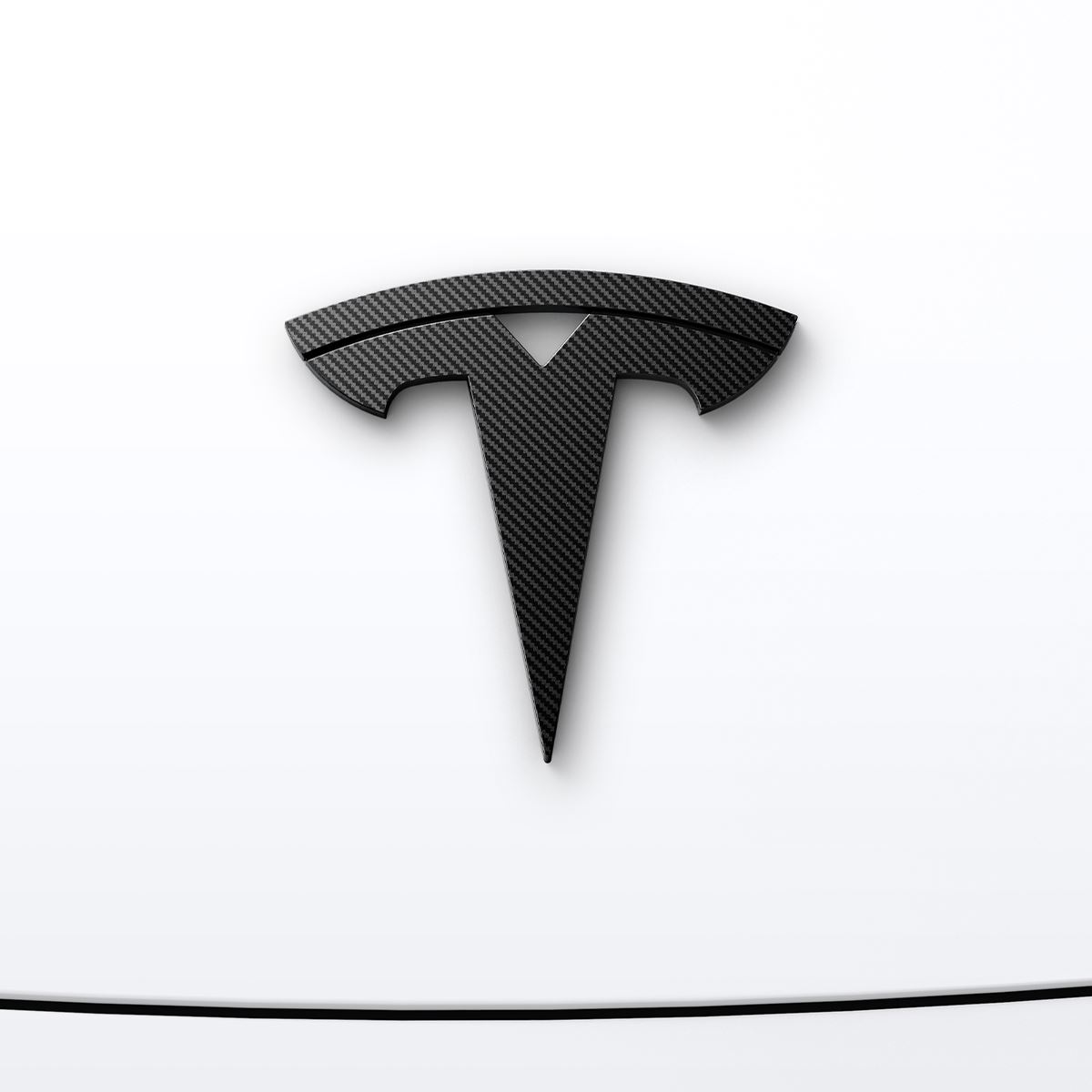 Spigen Tesla Front Emblem Logo Full Cover, carbon - Tesla Model 3 2024 (3)