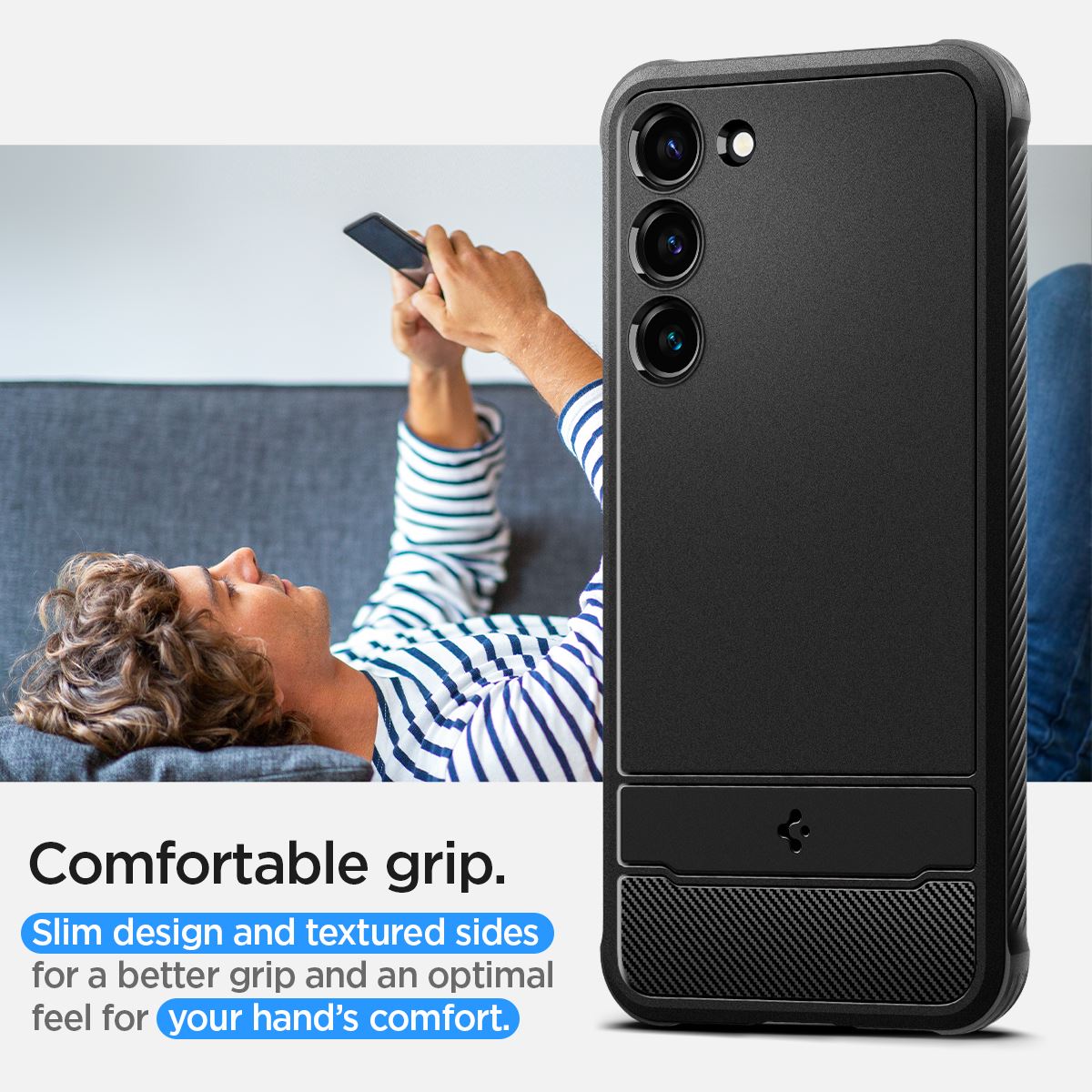 Spigen Rugged Armor, black - Samsung Galaxy S23 (18)