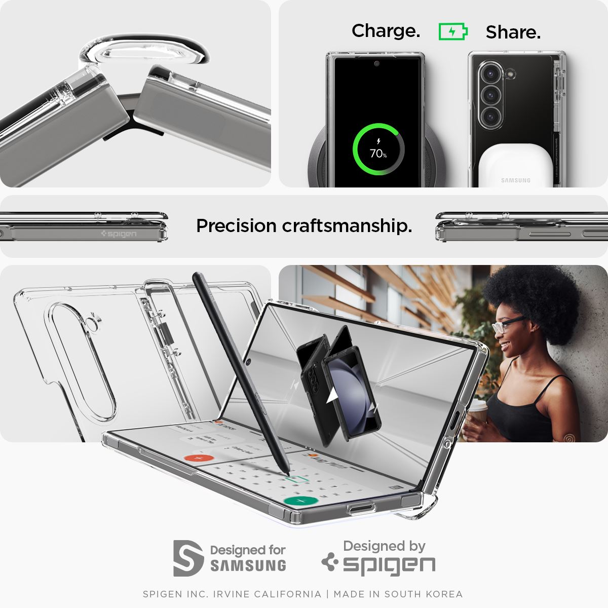 Spigen Ultra Hybrid Pro, crystal clear - Samsung Galaxy Z Fold6 (12)