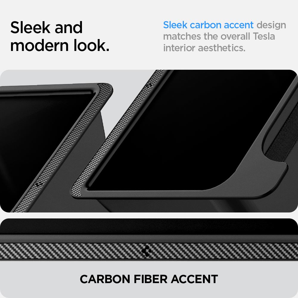 Spigen Tesla Rear Under Air Outlet Storage Box, black - Tesla Model Y (10)