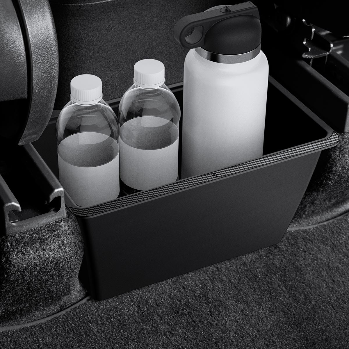 Spigen Tesla Rear Under Air Outlet Storage Box, black - Tesla Model Y (12)