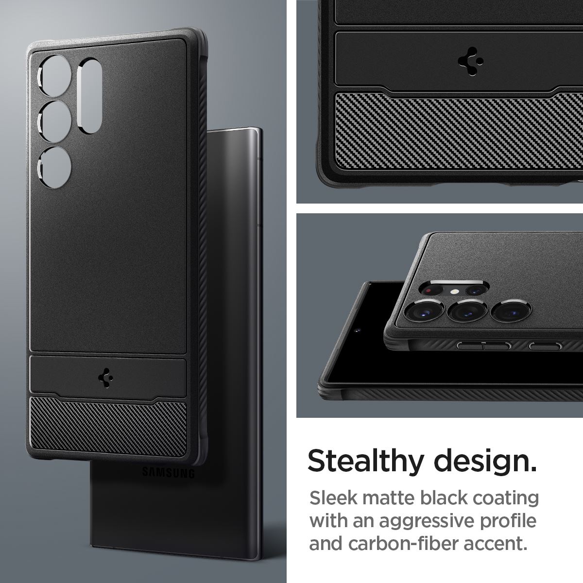 Spigen Rugged Armor, black - Samsung Galaxy S23 Ultra (16)
