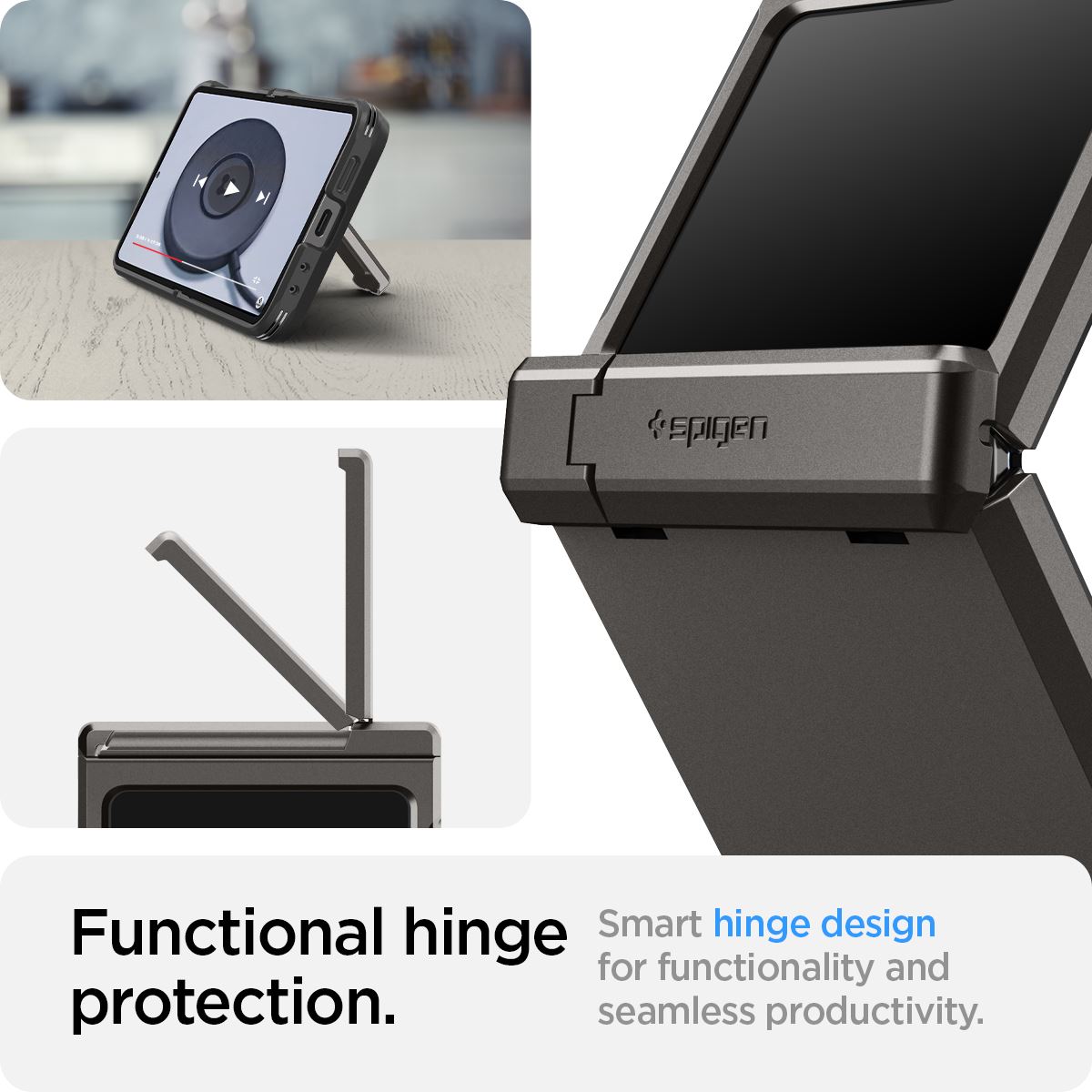 Spigen Tough Armor Pro, gunmetal - Samsung Galaxy Z Flip6 (10)
