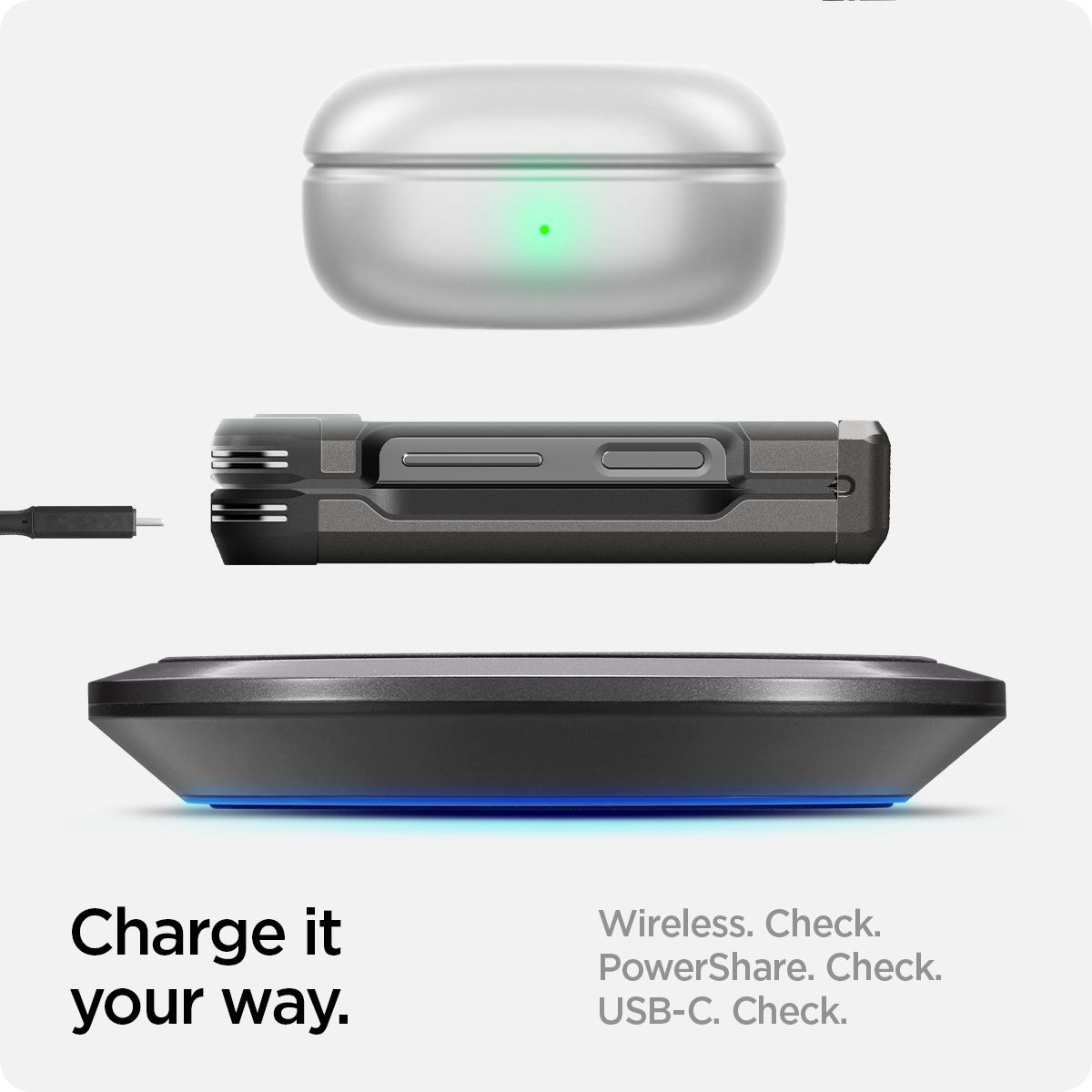 Spigen Tough Armor Pro, gunmetal - Samsung Galaxy Z Flip6 (11)