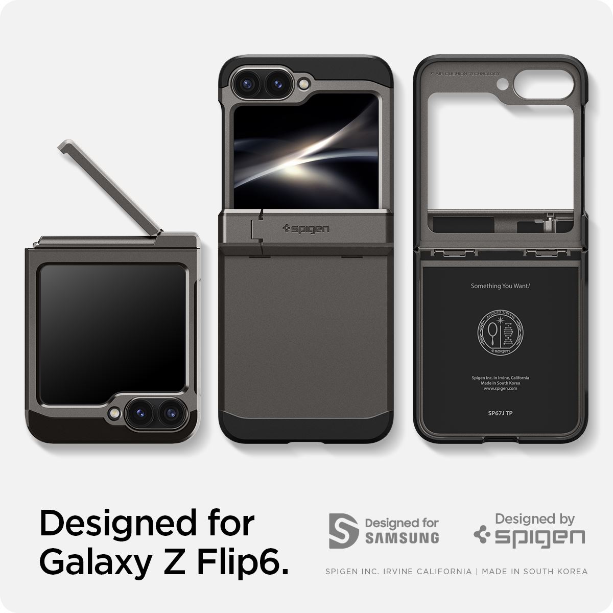Spigen Tough Armor Pro, gunmetal - Samsung Galaxy Z Flip6 (7)
