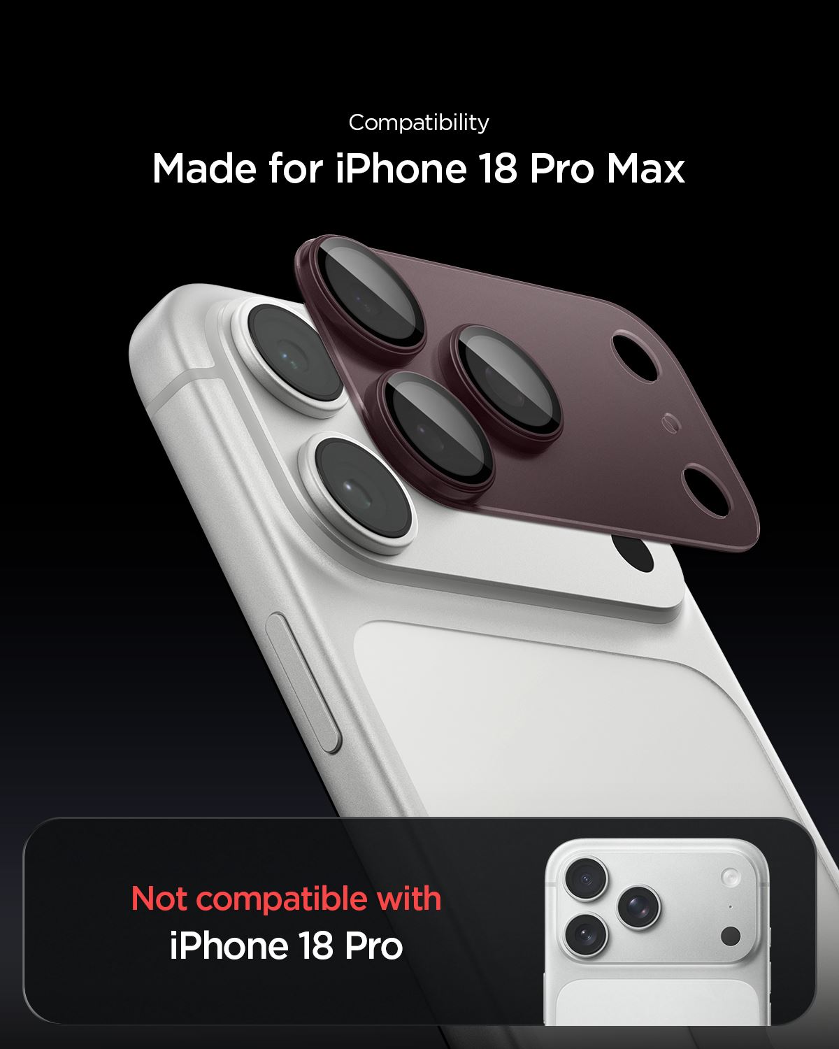 Spigen Glass tR EZ Fit Optik Pro XL 1 Pack, dark cherry - iPhone 18 Pro Max (11)