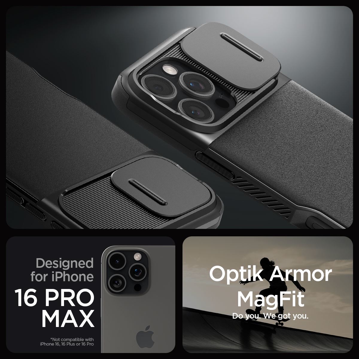 Spigen Optik Armor MagSafe, black - iPhone 16 Pro Max (9)