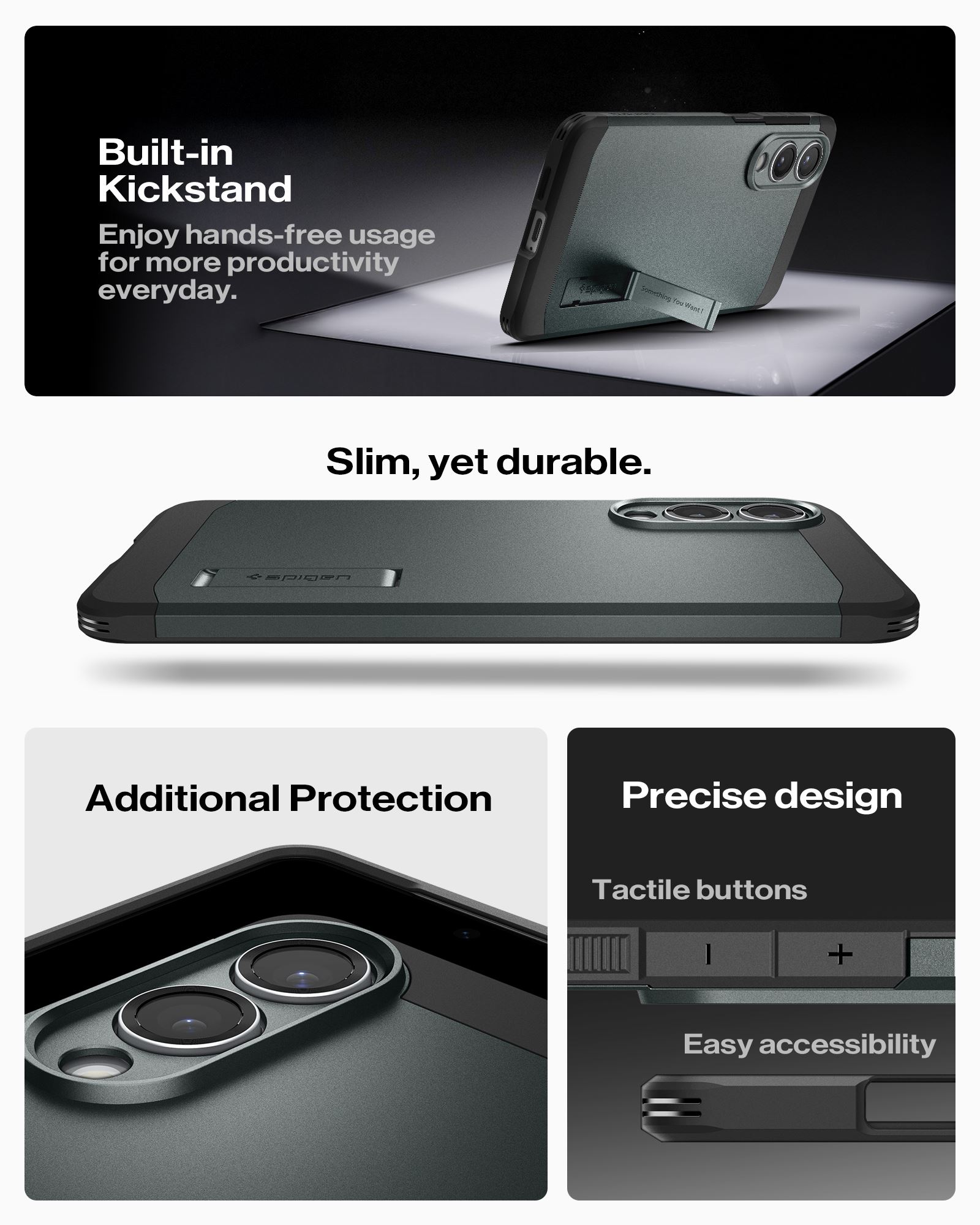 Spigen Tough Armor MagSafe, abyss green - Samsung Galaxy S25 Edge (15)