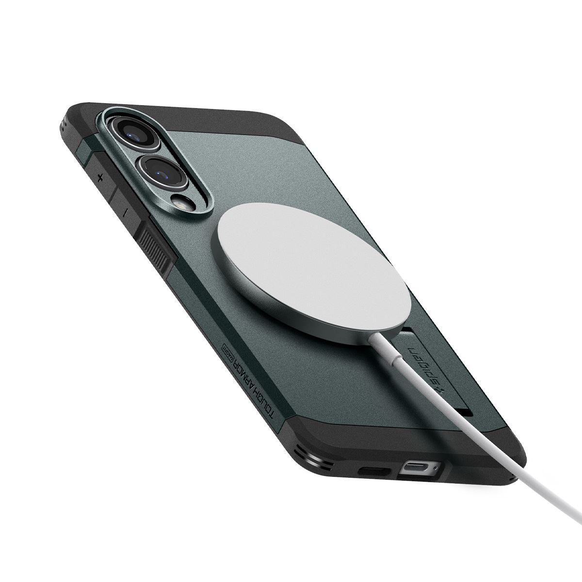 Spigen Tough Armor MagSafe, abyss green - Samsung Galaxy S25 Edge (6)