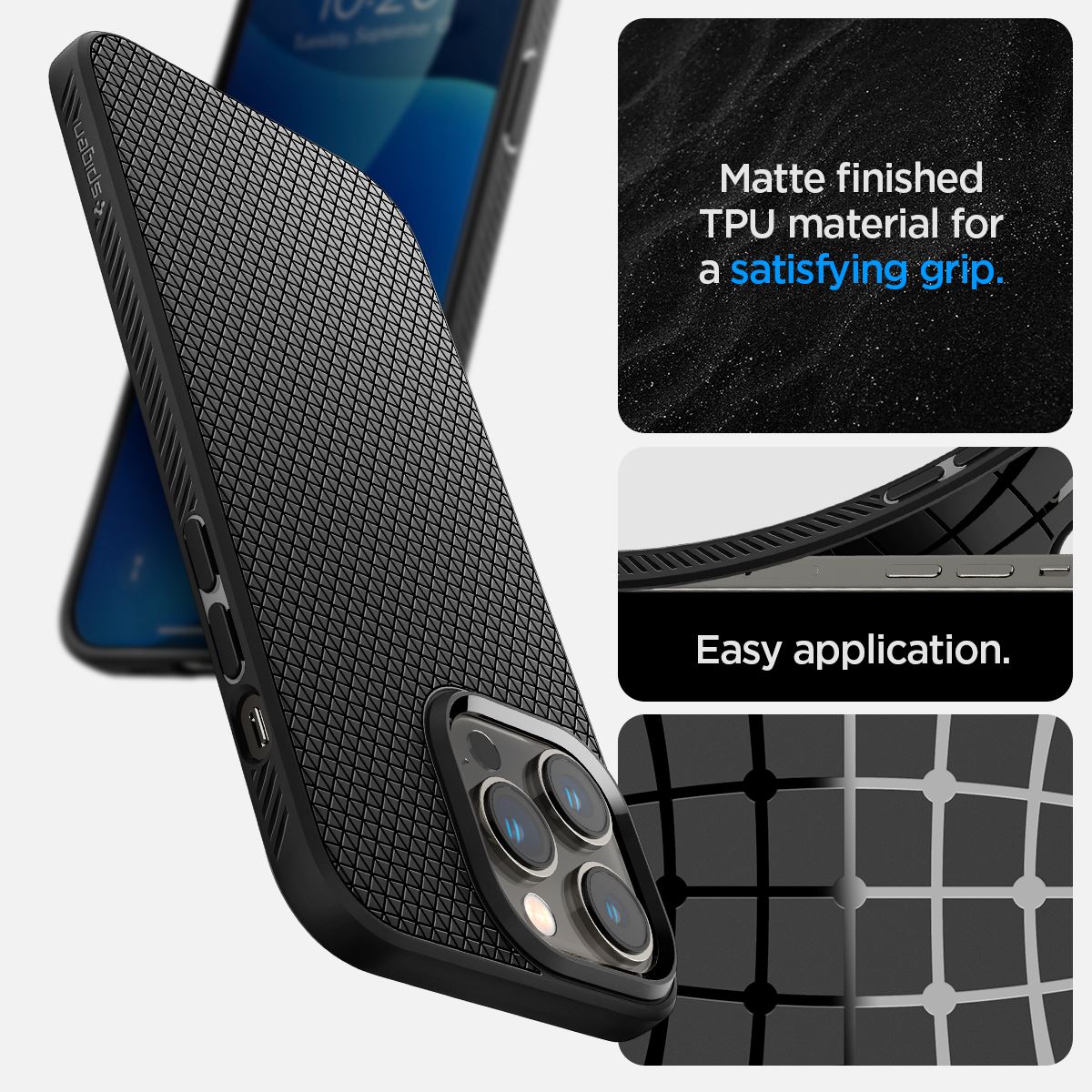 Spigen Liquid Air, matte black - iPhone 14 Pro Max (13)