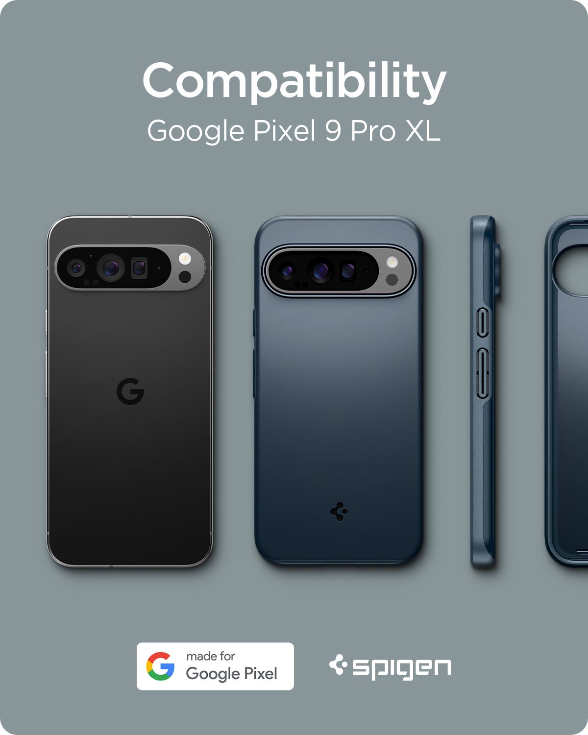 Spigen Thin Fit, metal slate - Google Pixel 9 Pro XL (11)