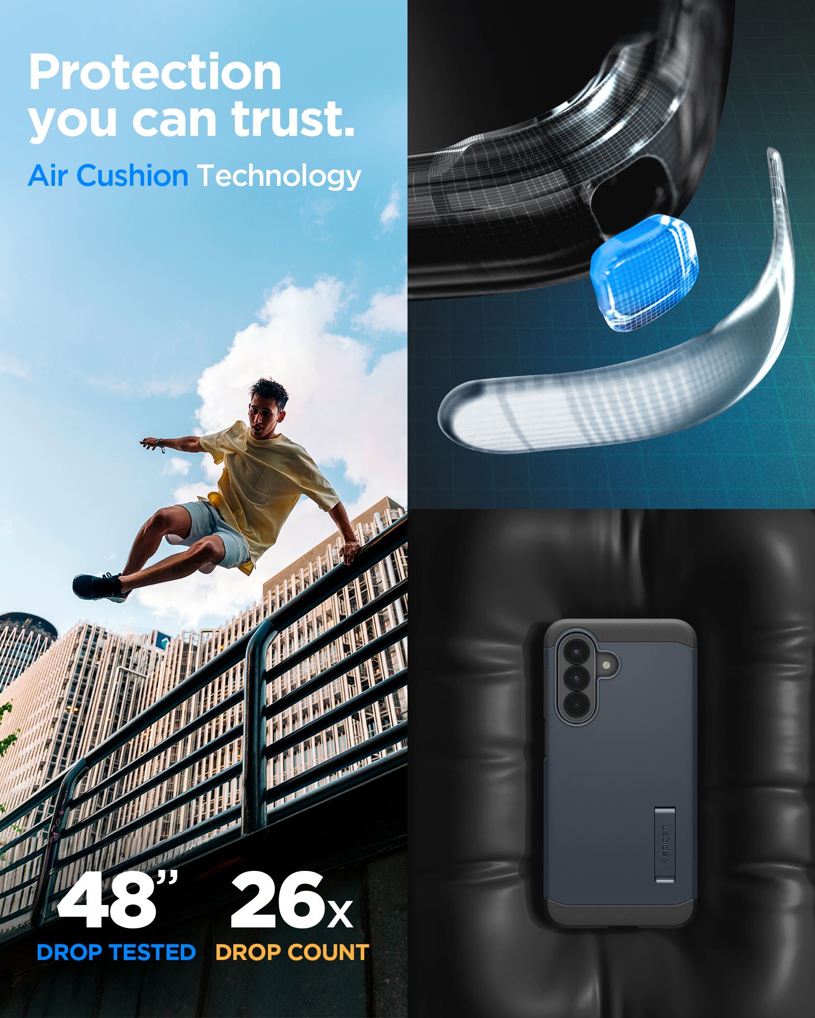 Spigen Tough Armor, metal slate - Samsung Galaxy A57 5G (12)