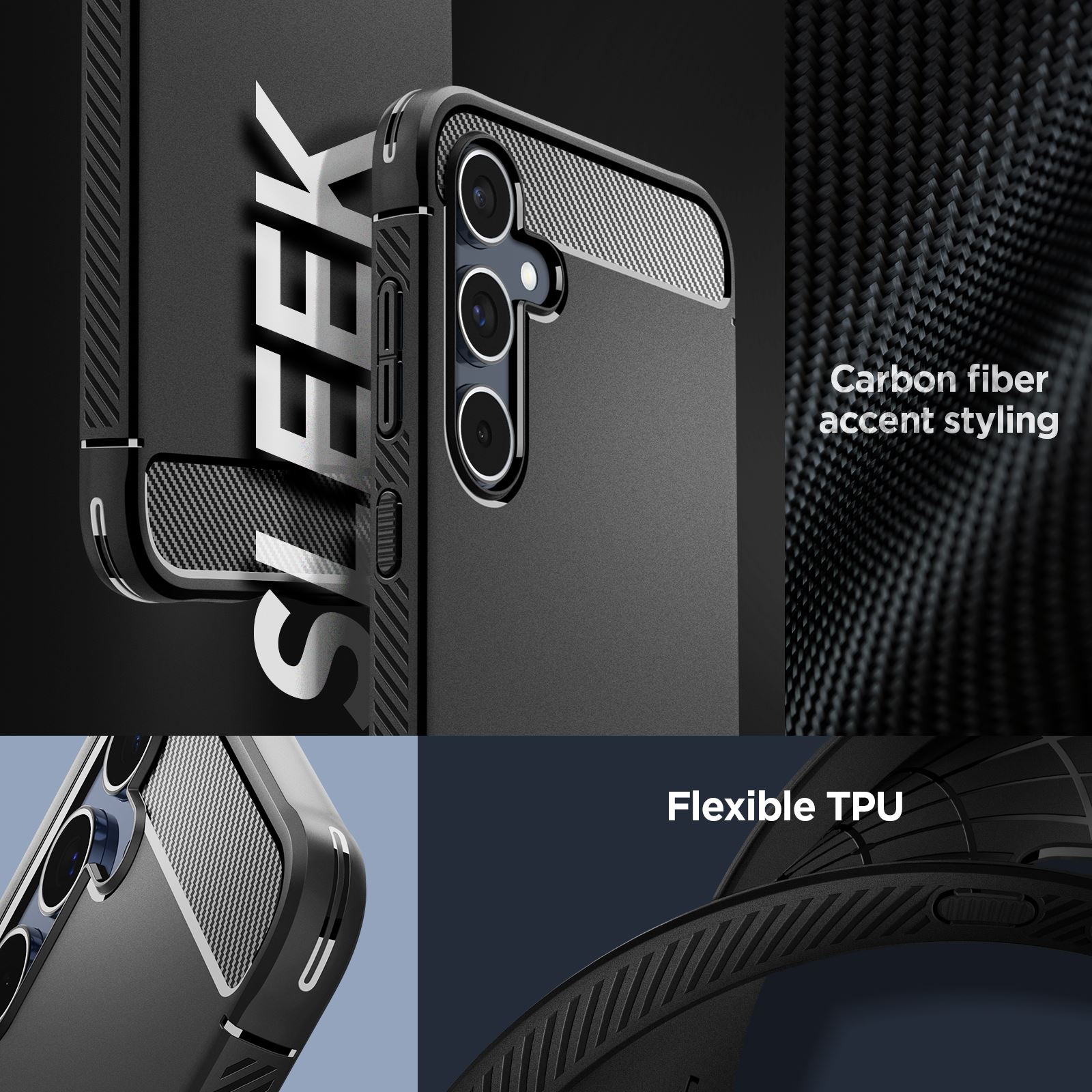 Spigen Rugged Armor, matte black - Samsung Galaxy A55 (13)