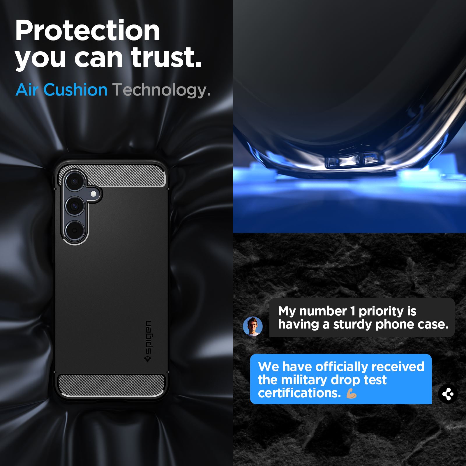 Spigen Rugged Armor, matte black - Samsung Galaxy A55 (15)