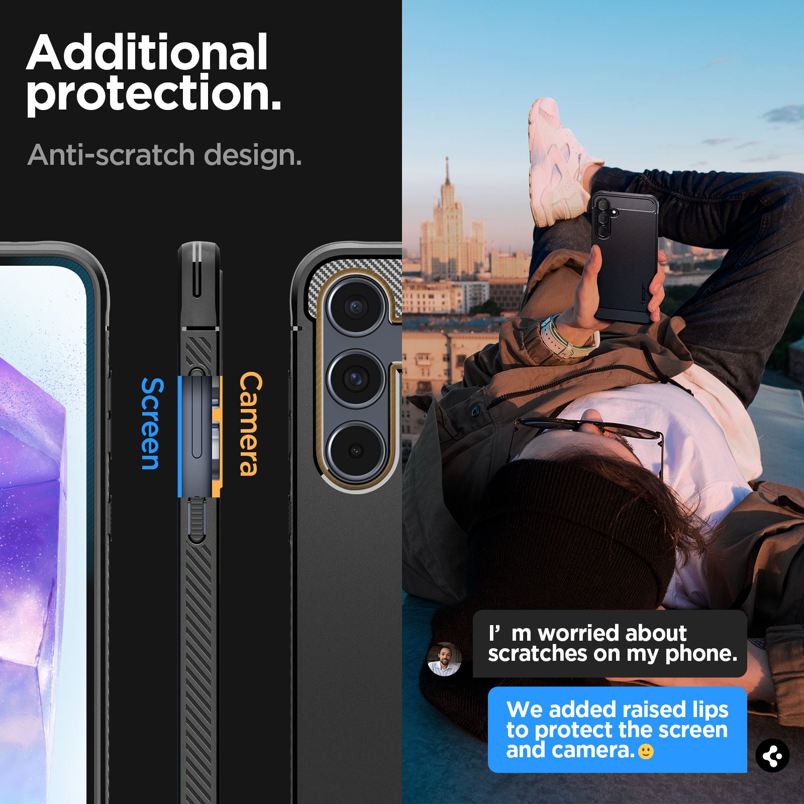 Spigen Rugged Armor, matte black - Samsung Galaxy A55 (16)