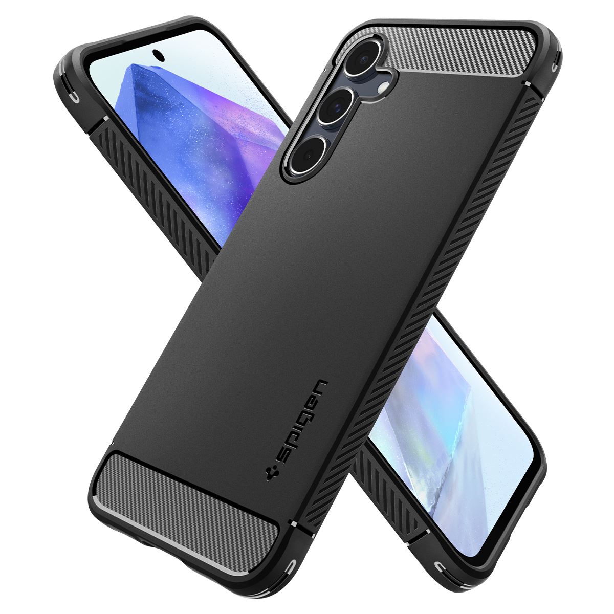 Spigen Rugged Armor, matte black - Samsung Galaxy A55 (8)
