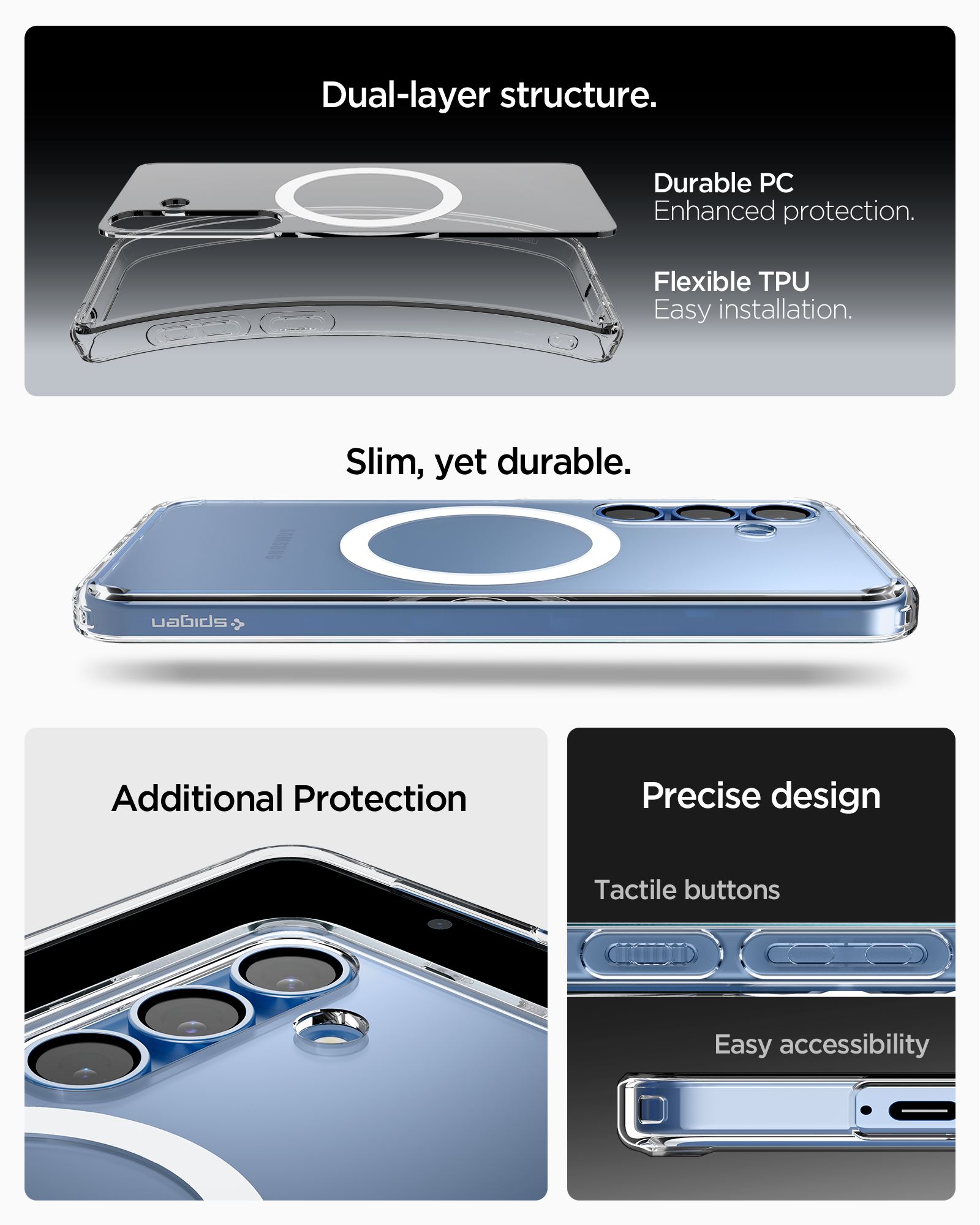 Spigen Ultra Hybrid MagSafe, clear white - Samsung Galaxy S25+ (18)