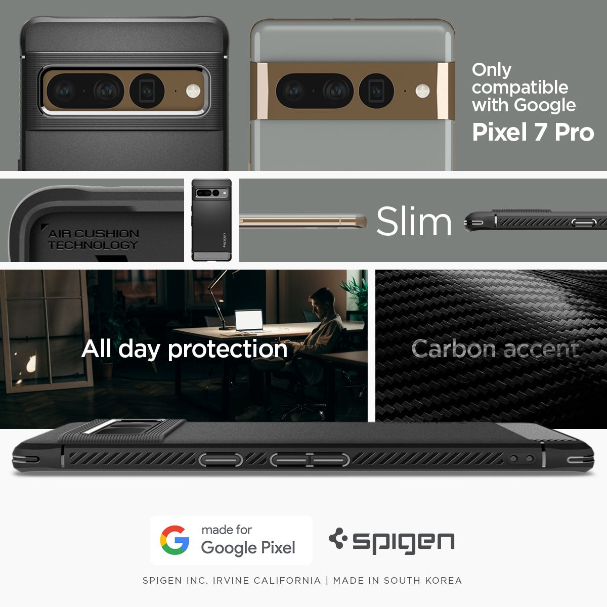 Spigen Rugged Armor, black - Google Pixel 7 Pro (15)