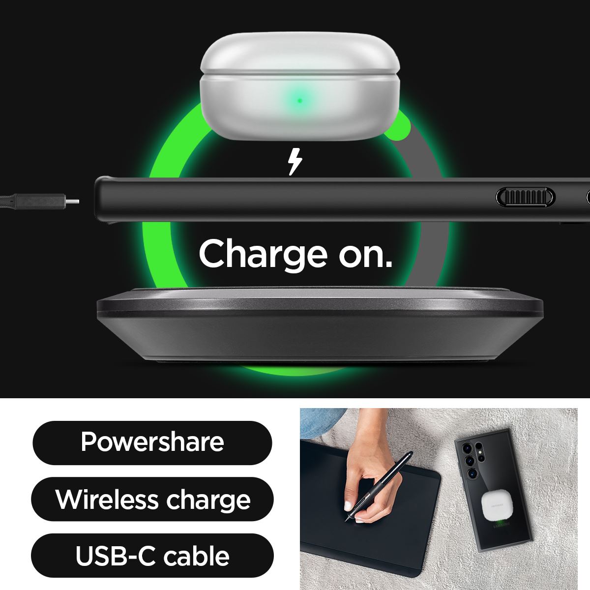 Spigen Ultra Hybrid, matte black - Samsung Galaxy S24 Ultra (17)