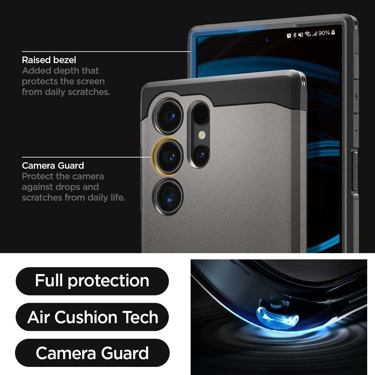 Spigen Tough Armor, gunmetal - Samsung Galaxy S24 Ultra (16)