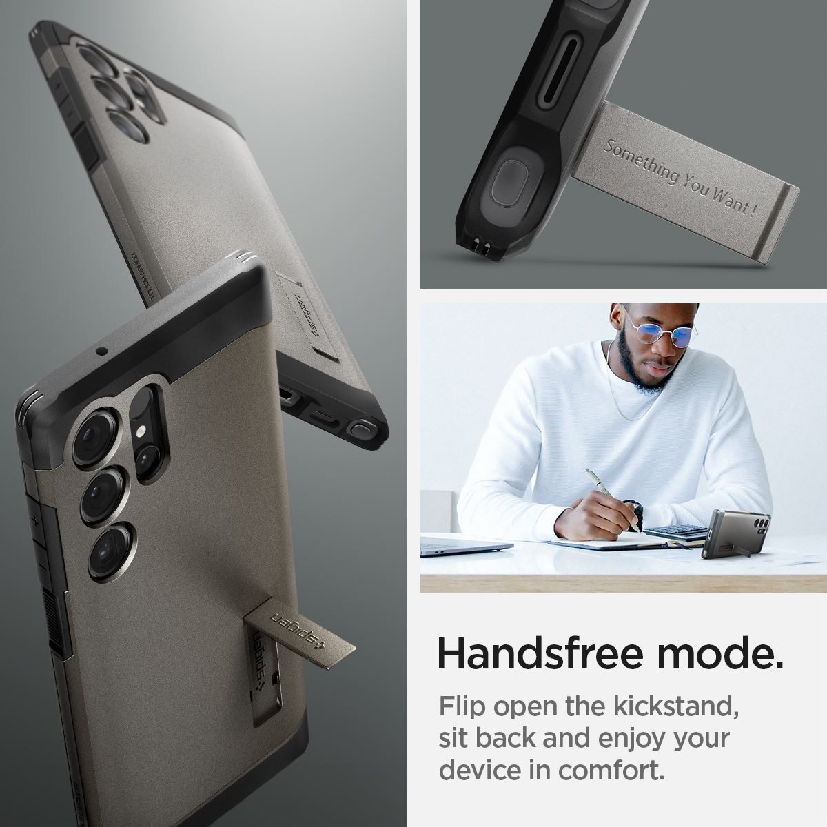 Spigen Tough Armor, gunmetal - Samsung Galaxy S24 Ultra (17)