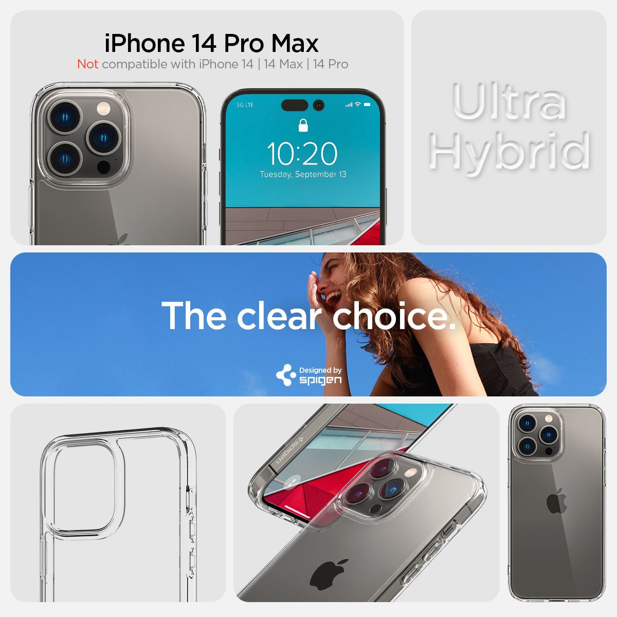 Spigen Crystal Hybrid, crystal clear - iPhone 14 Pro Max (8)