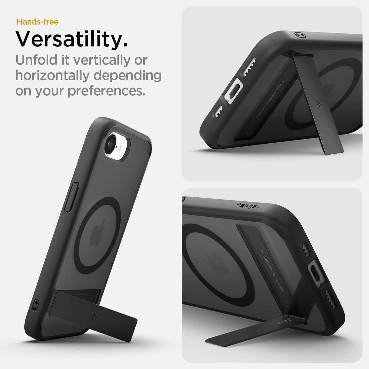 Spigen Ultra Hybrid S MagSafe, frost black - iPhone 16e (16)