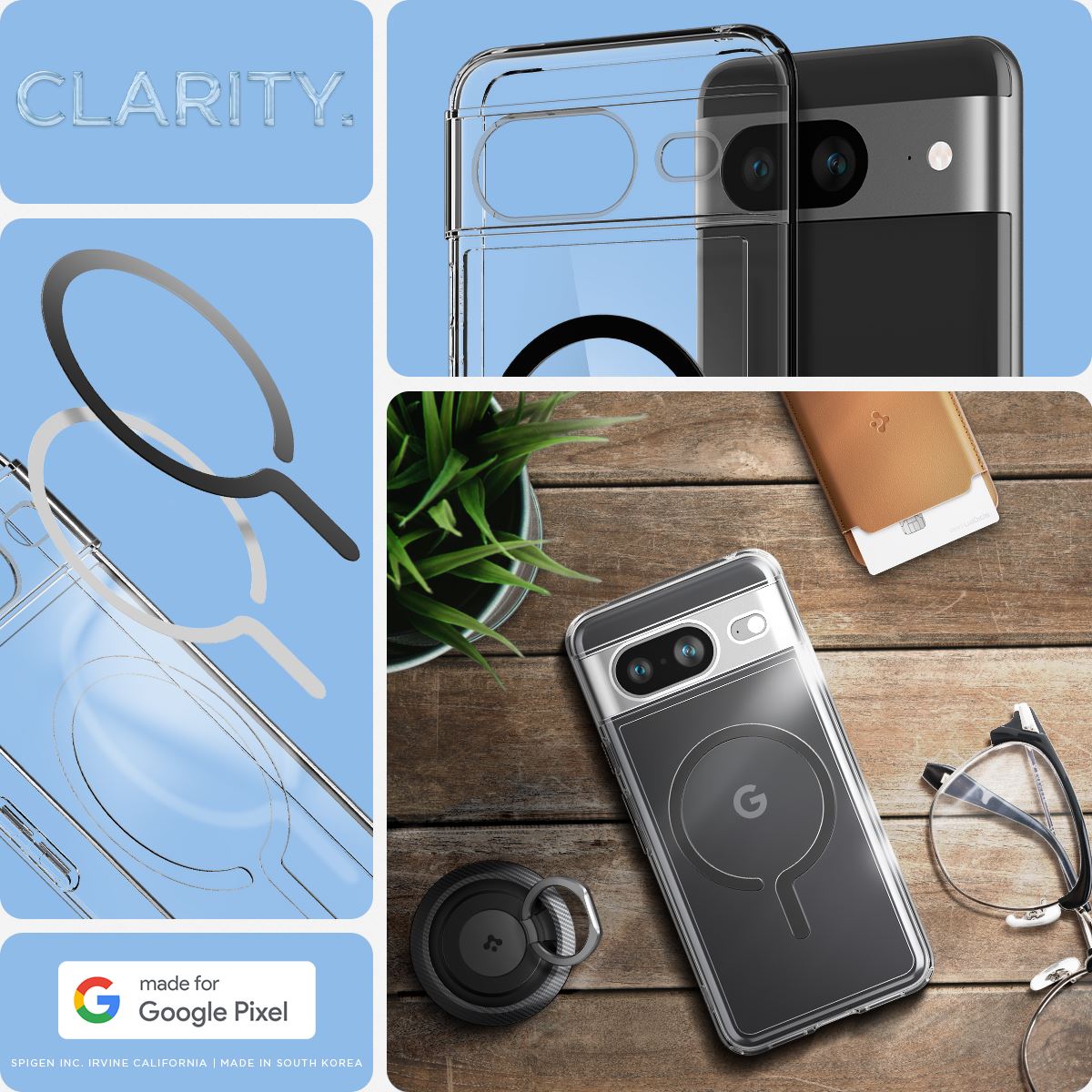Spigen Ultra Hybrid OneTap Metal Ring MagSafe, black - Google Pixel 8 (14)