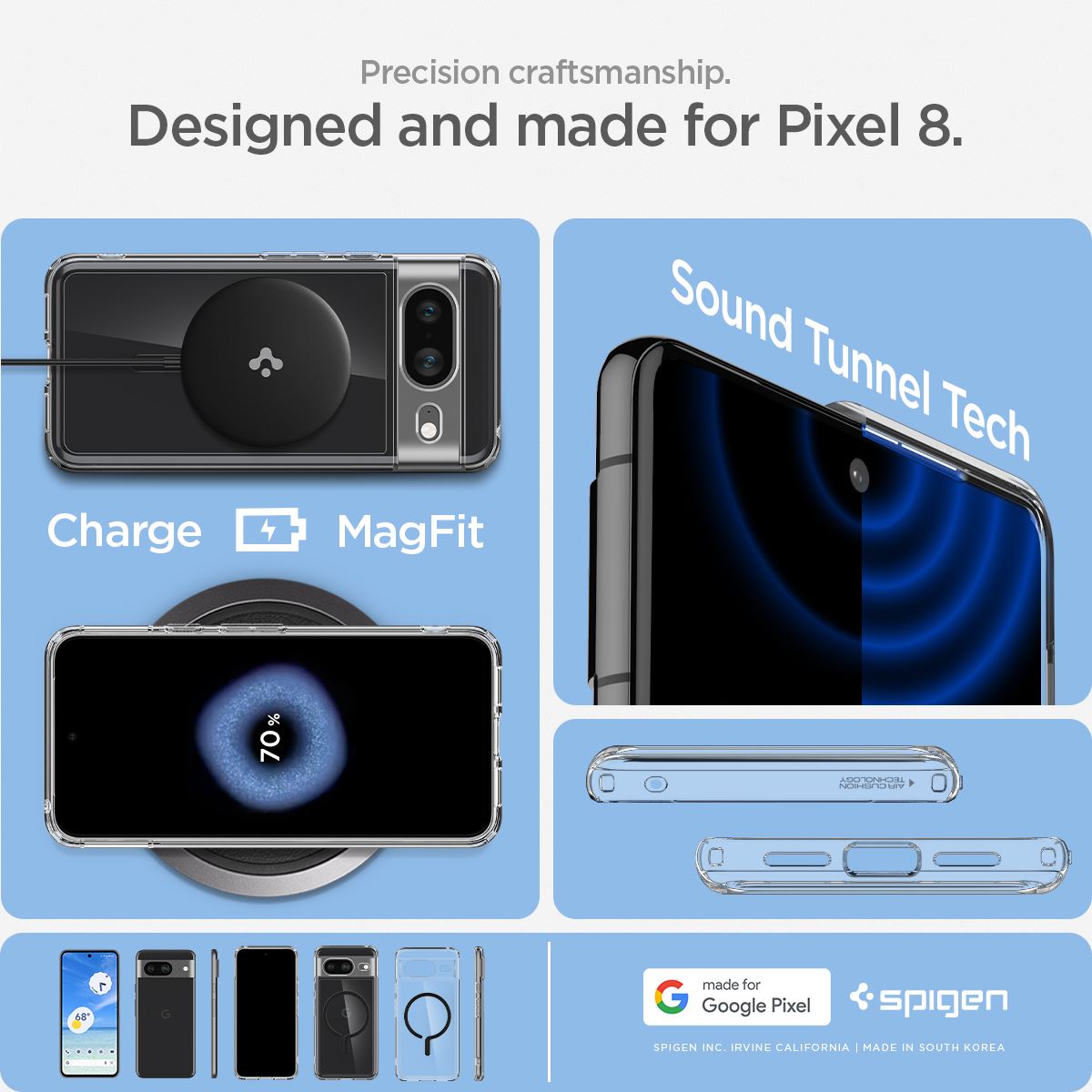 Spigen Ultra Hybrid OneTap Metal Ring MagSafe, black - Google Pixel 8 (19)