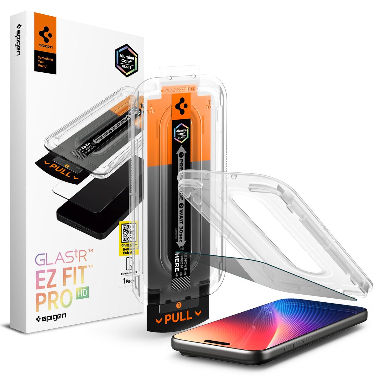 Spigen Glass tR EZ Fit Pro HD (Privacy) 1 Pack, transparency - iPhone 17/16 Pro Max (1)