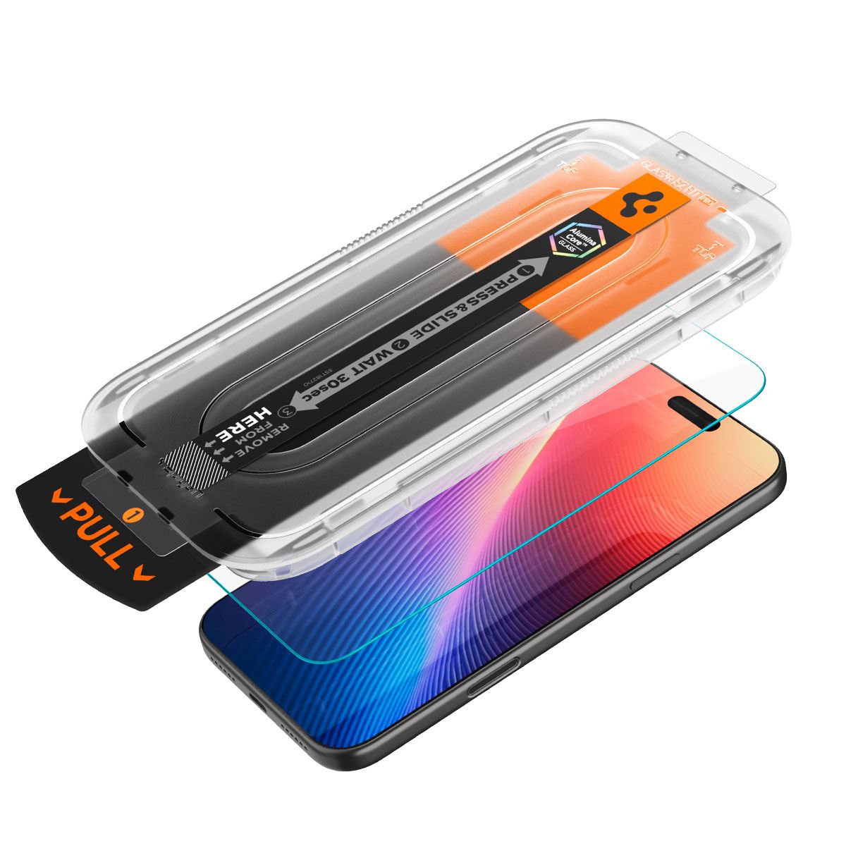 Spigen Glass tR EZ Fit Pro HD (Privacy) 1 Pack, transparency - iPhone 17/16 Pro Max (2)
