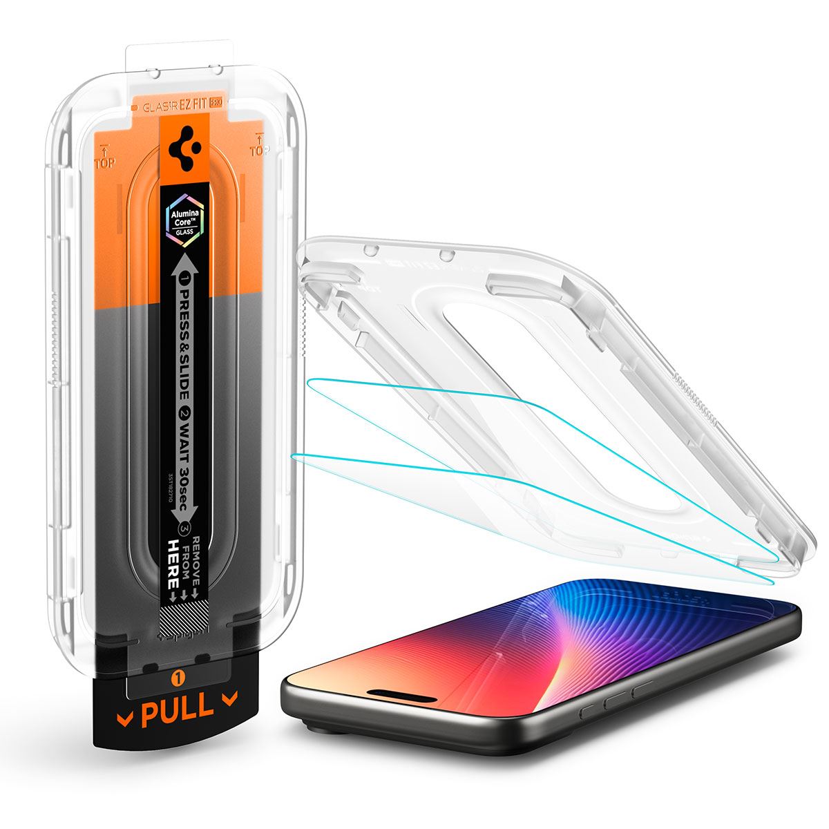Spigen Glass tR EZ Fit Pro HD (Privacy) 1 Pack, transparency - iPhone 17/16 Pro Max (3)