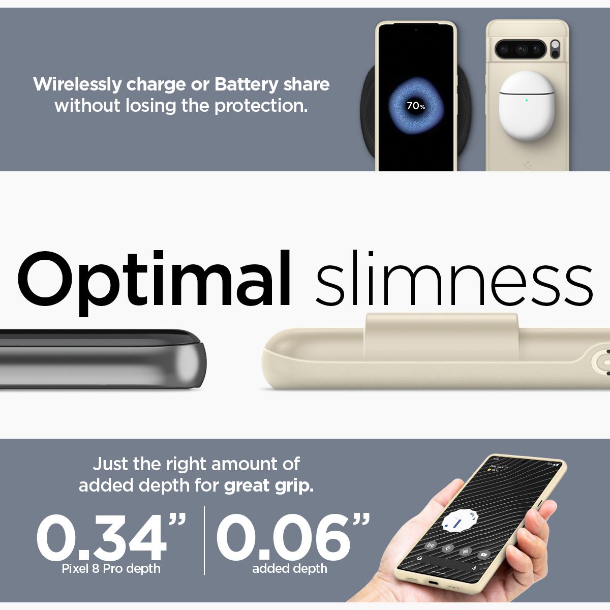 Spigen Thin Fit, mute beige - Google Pixel 8 Pro (16)