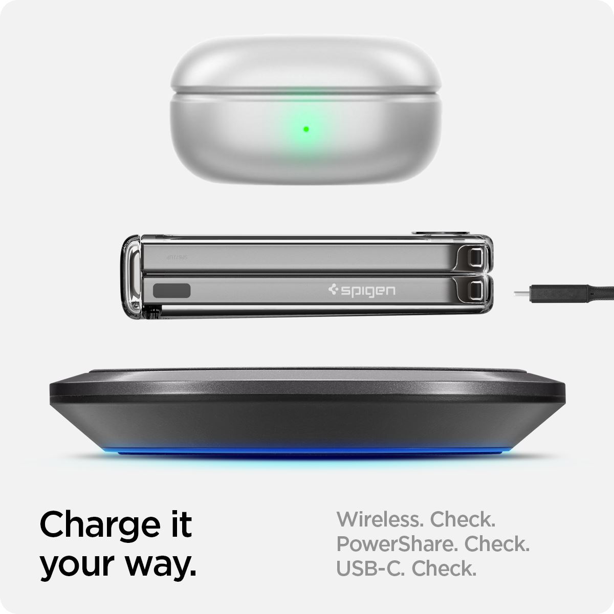 Spigen Ultra Hybrid Pro, crystal clear - Samsung Galaxy Z Flip6/7 FE (11)