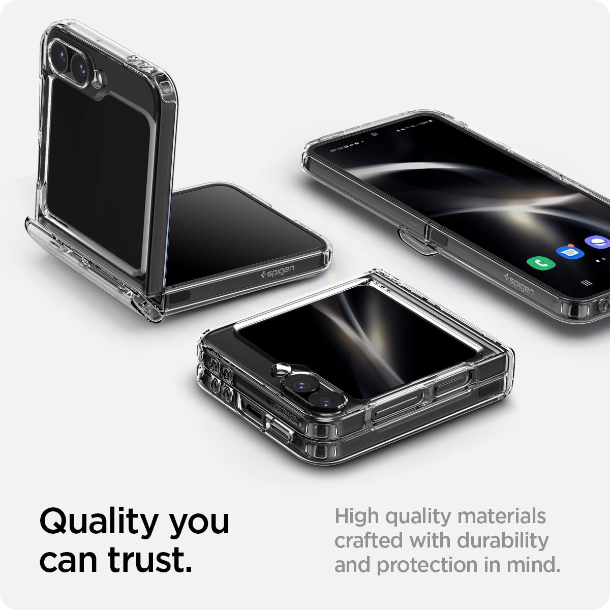 Spigen Ultra Hybrid Pro, crystal clear - Samsung Galaxy Z Flip6/7 FE (12)