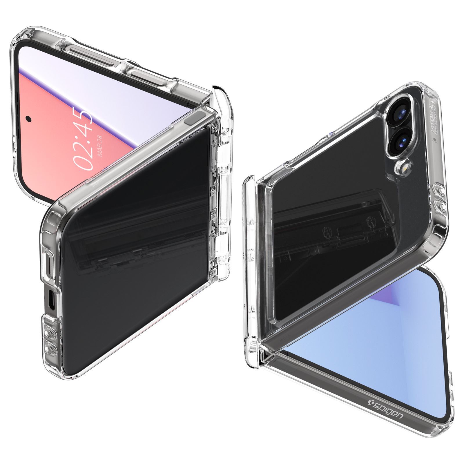 Spigen Ultra Hybrid Pro, crystal clear - Samsung Galaxy Z Flip6/7 FE (5)