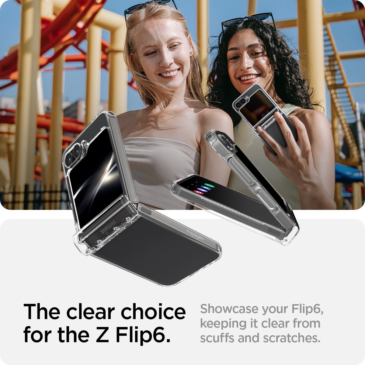 Spigen Ultra Hybrid Pro, crystal clear - Samsung Galaxy Z Flip6/7 FE (8)