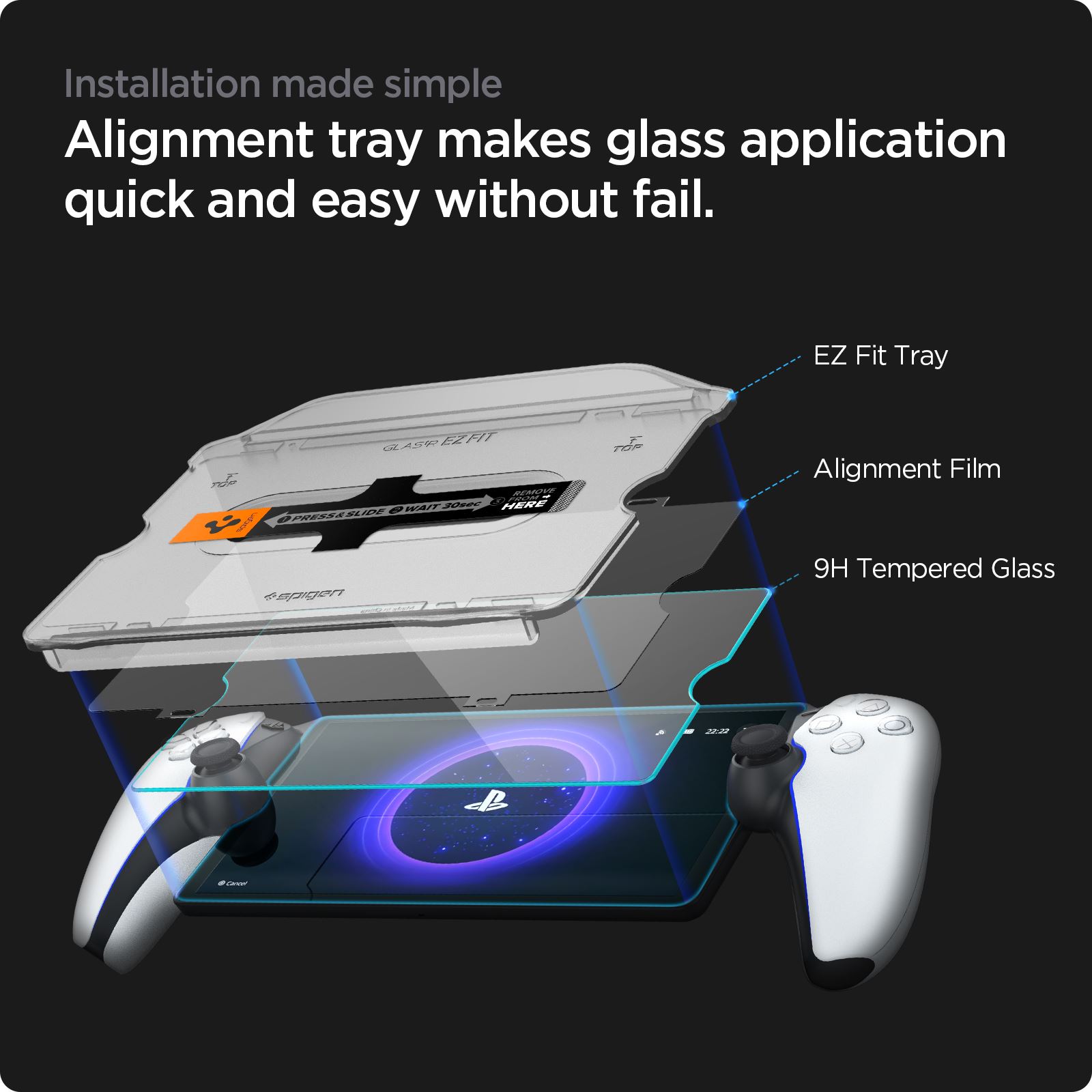 Spigen Glass tR EZ Fit - PlayStation Portal Remote Player  (8)