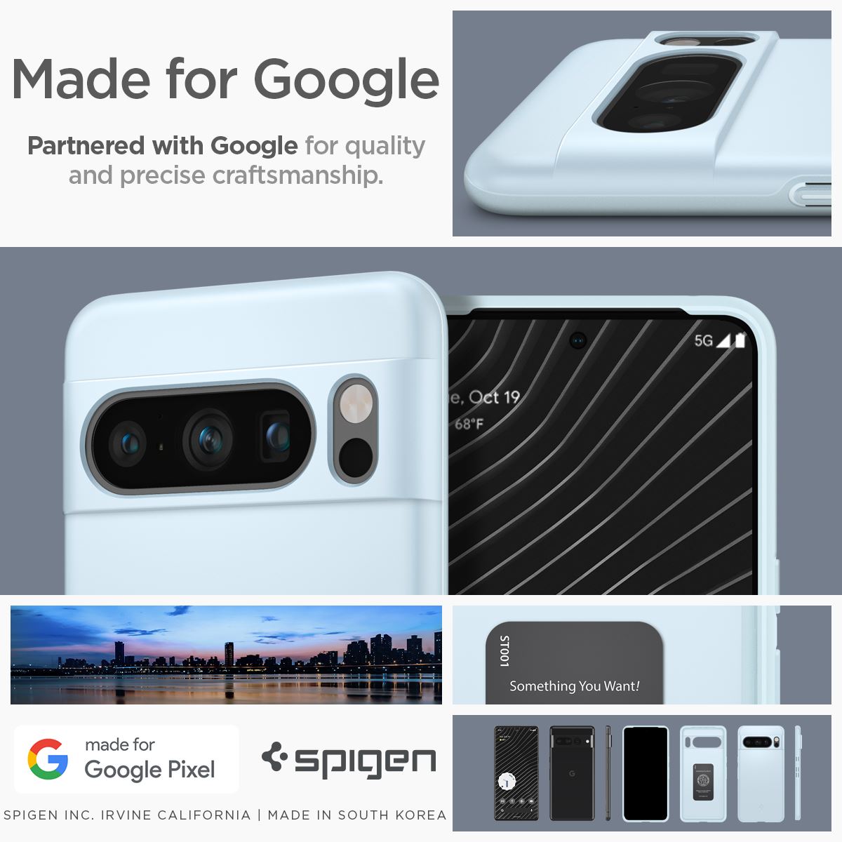 Spigen Thin Fit, mute blue - Google Pixel 8 Pro (18)