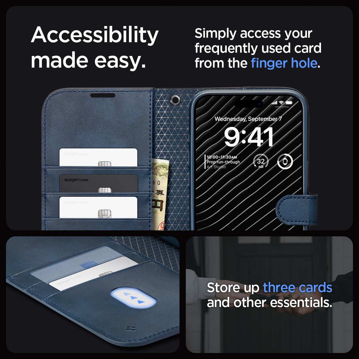 Spigen Wallet S Pro, navy - iPhone 15 Pro (15)